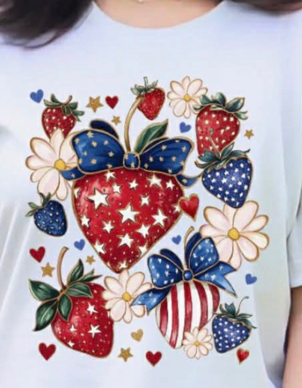 Red white and black strawberries