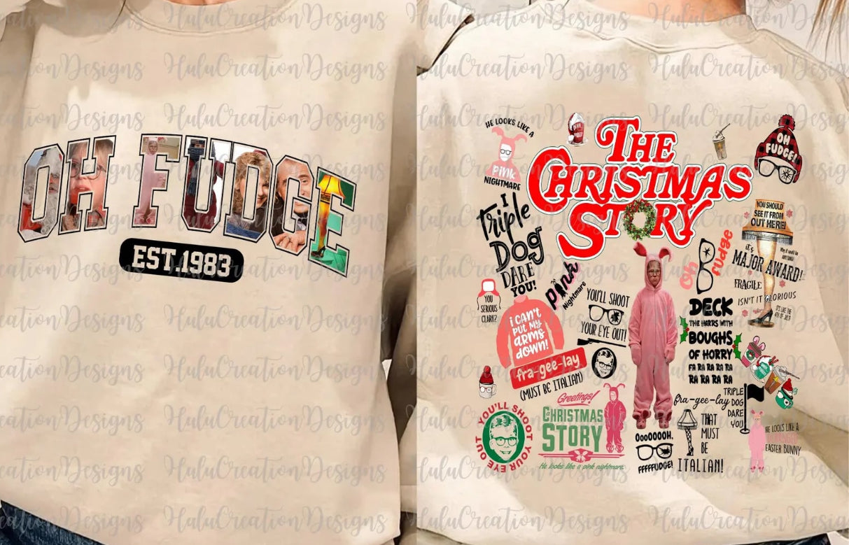 Christmas story front and back