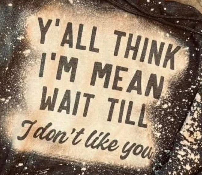 Yall think I’m mean wait until i don’t like you