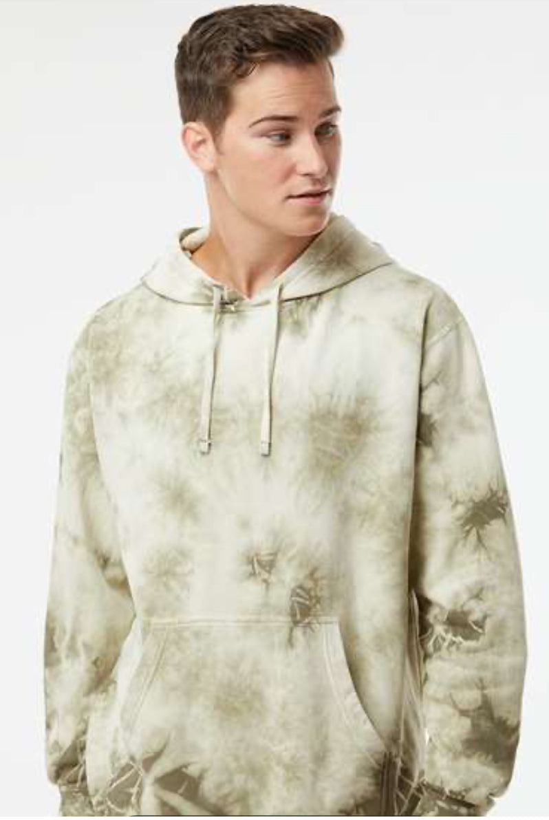 Tie dye hoodies/ put color in notes