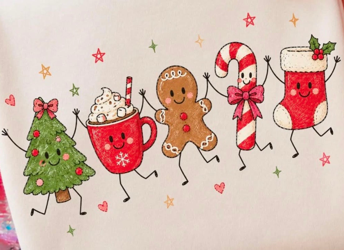 Christmas stick figures