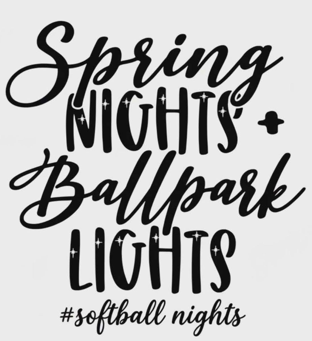 Spring nights ballpark lights. Softball nights