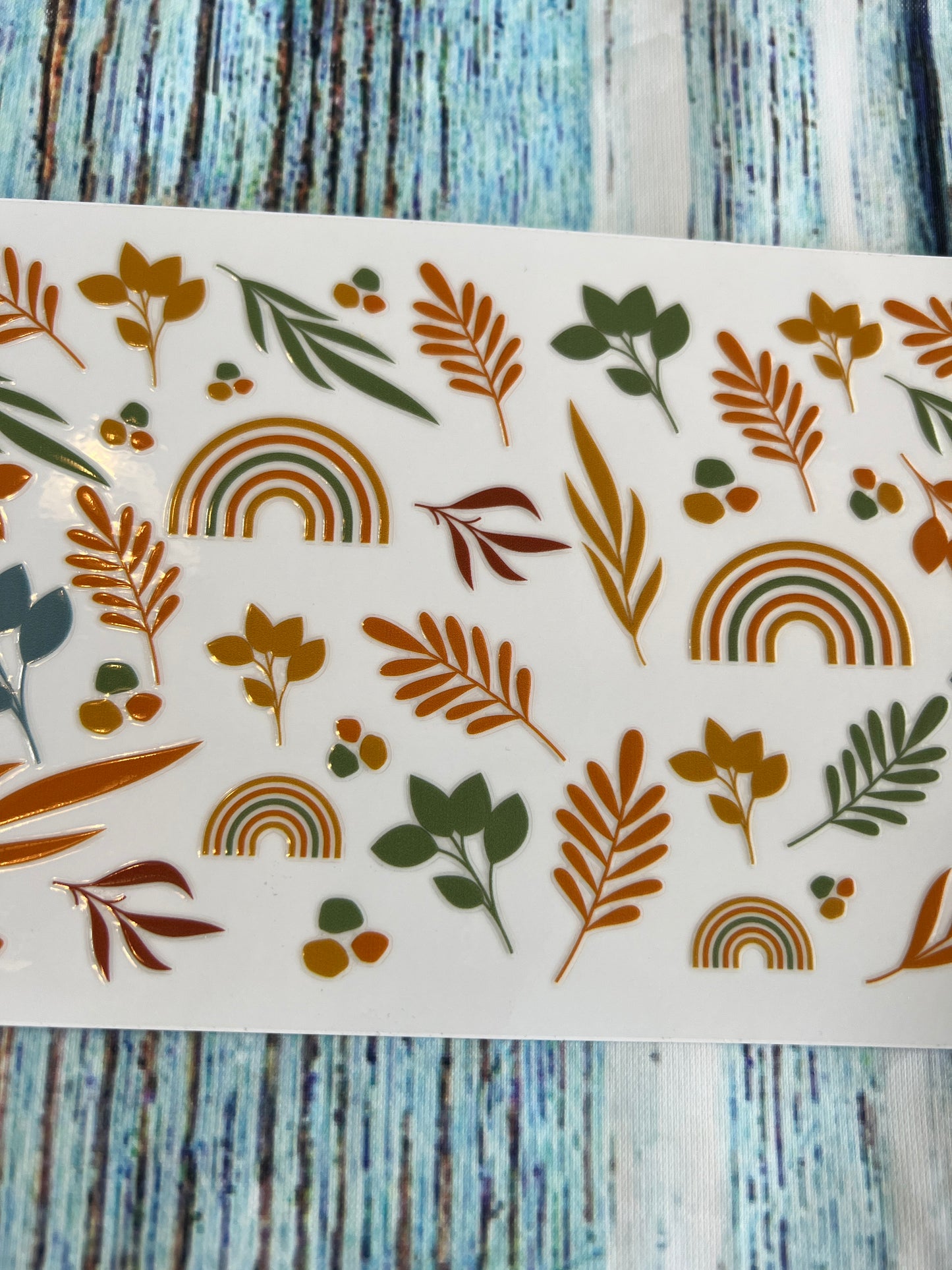 Fall leaves rainbows