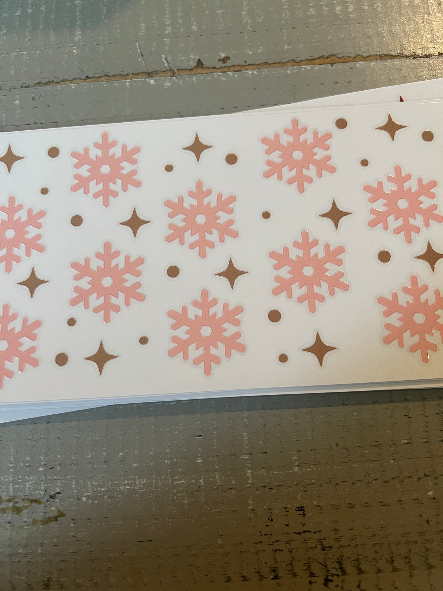 Pink snowflakes