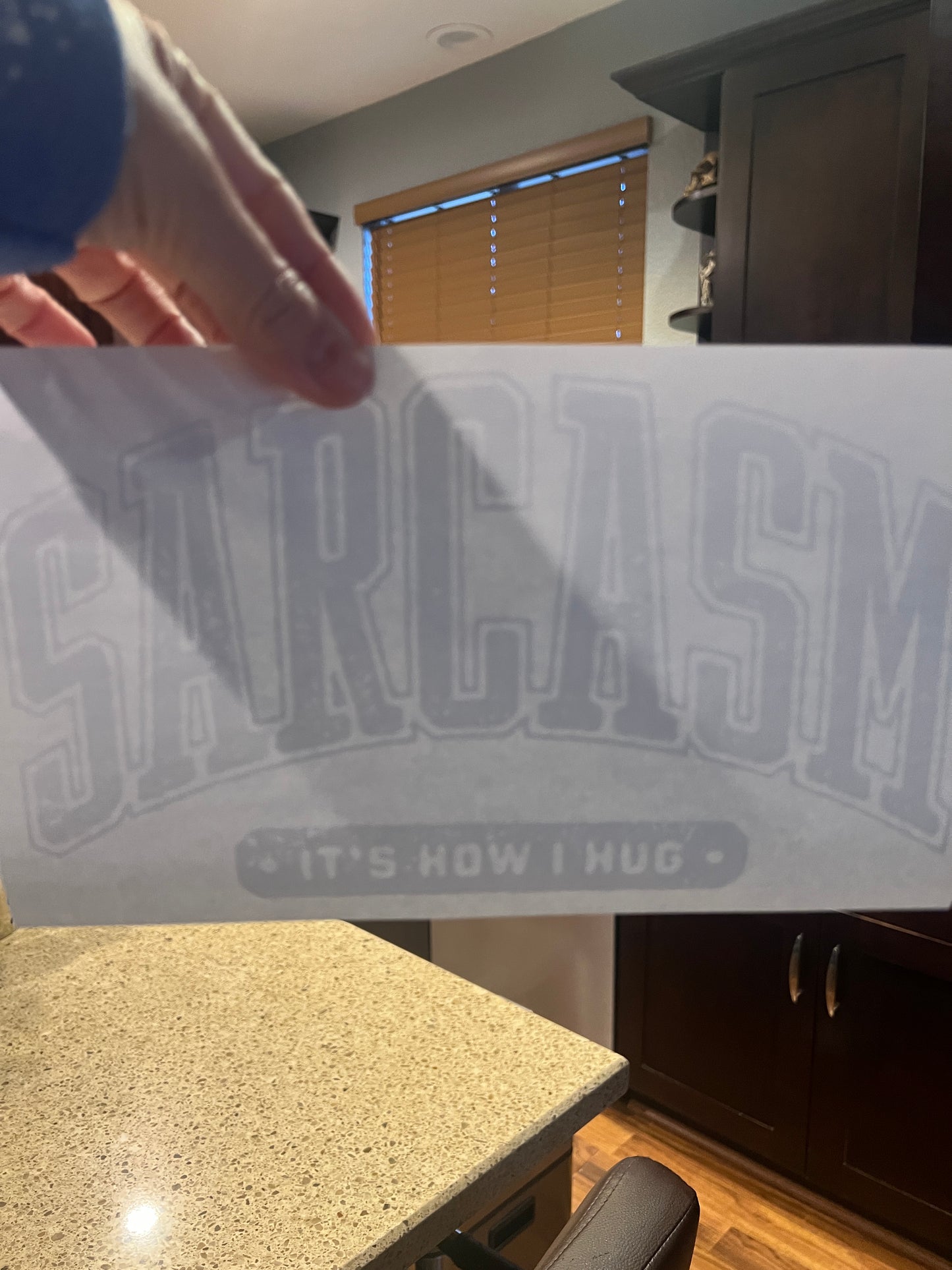 Sarcasm. It’s how i hug (white)