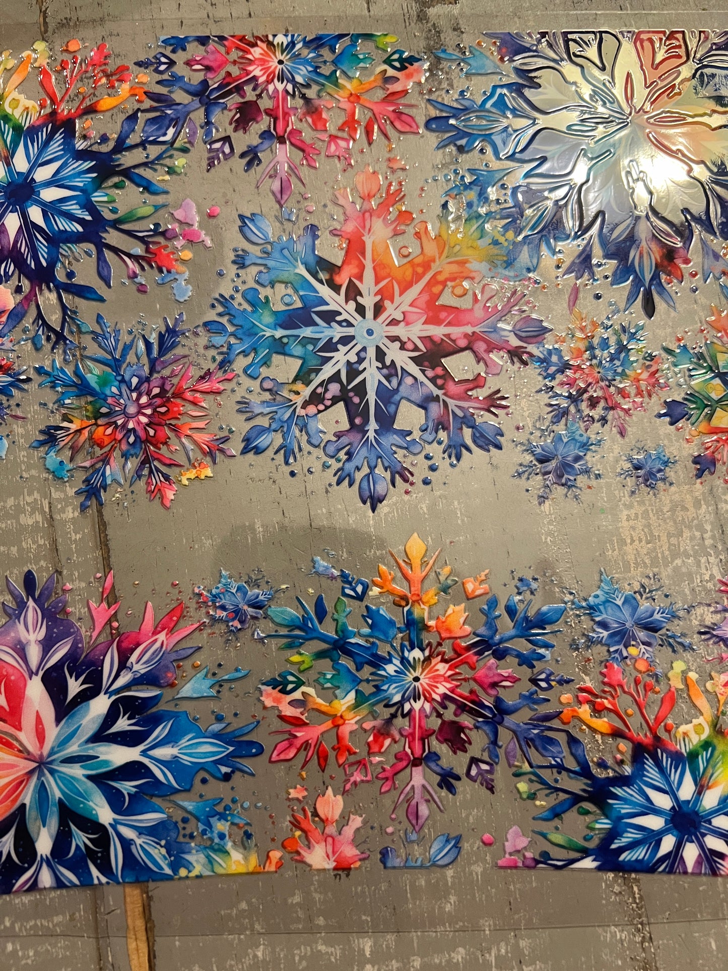 Colorful snowflakes