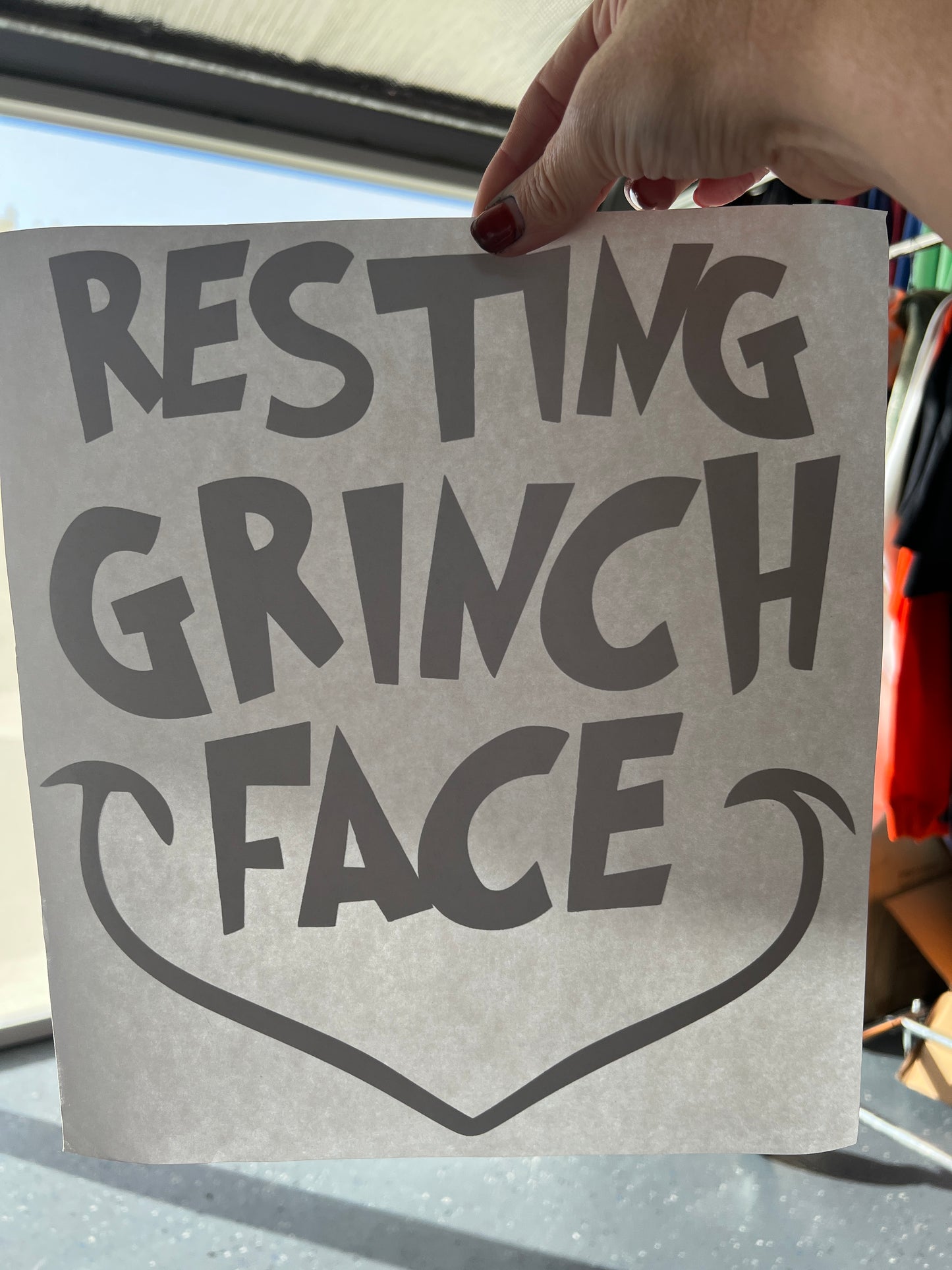 Resting green man face