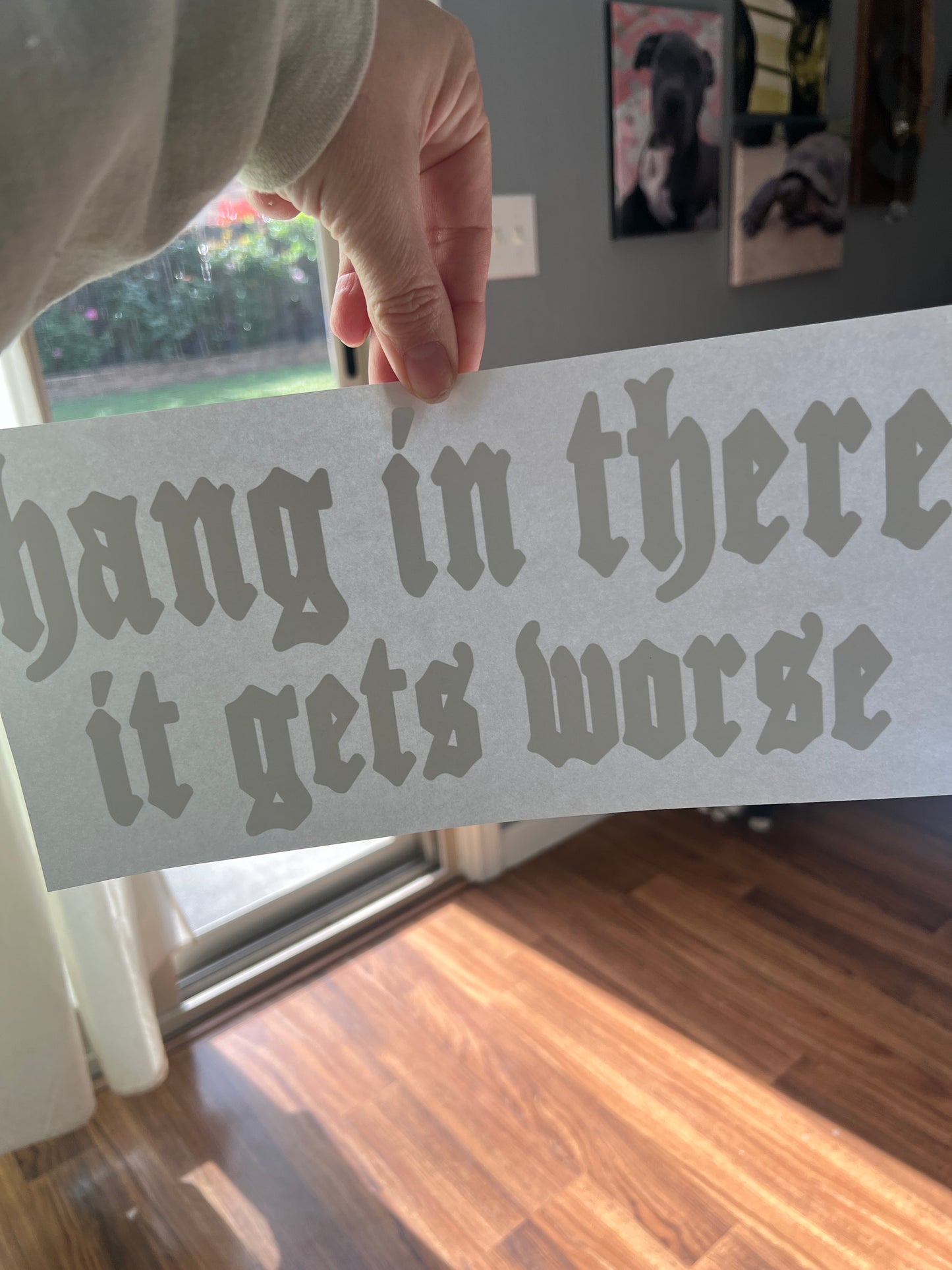 Hang in there. It gets worse (black)