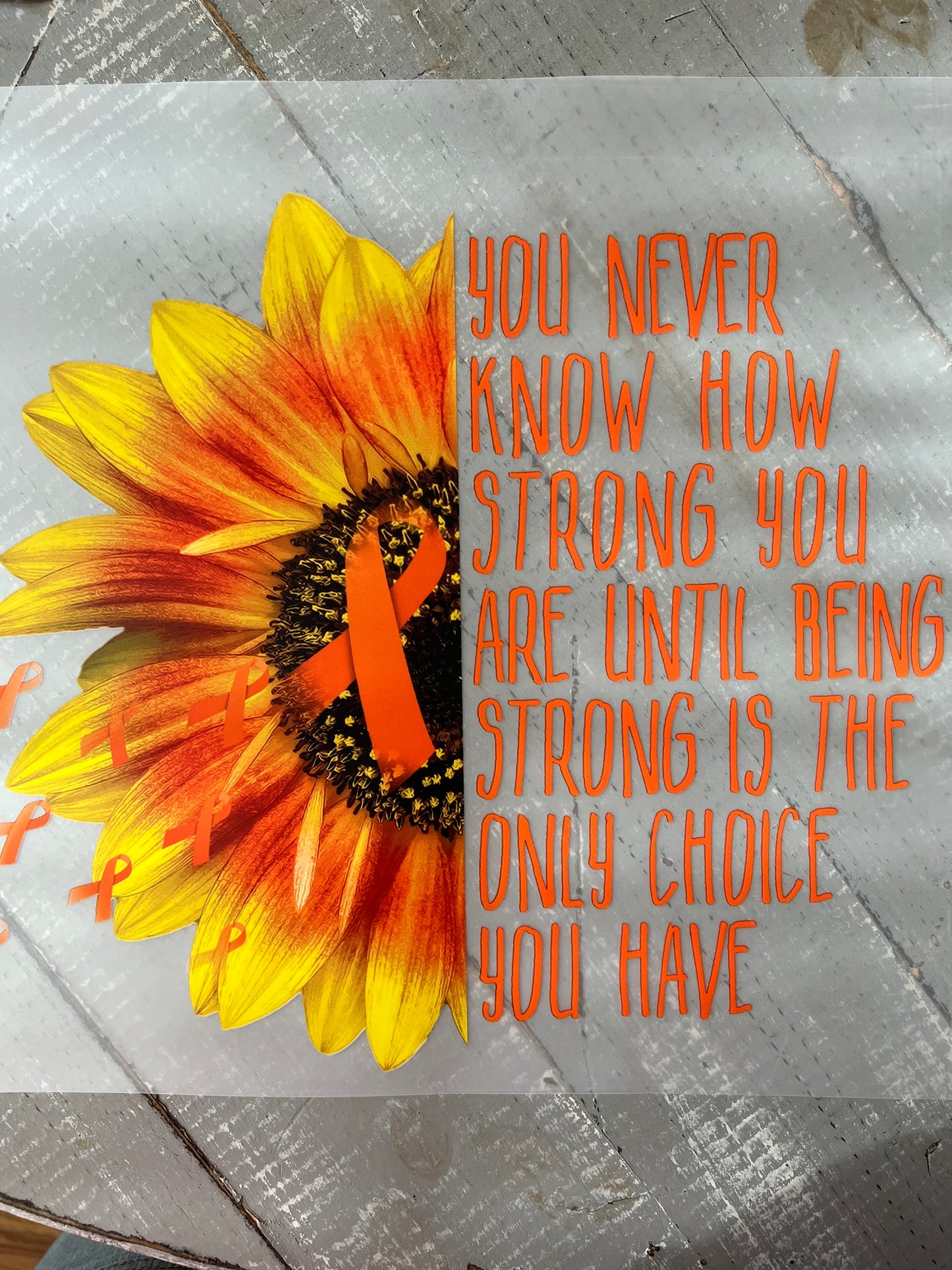 You never know how strong you are until being strong is the only choice you have