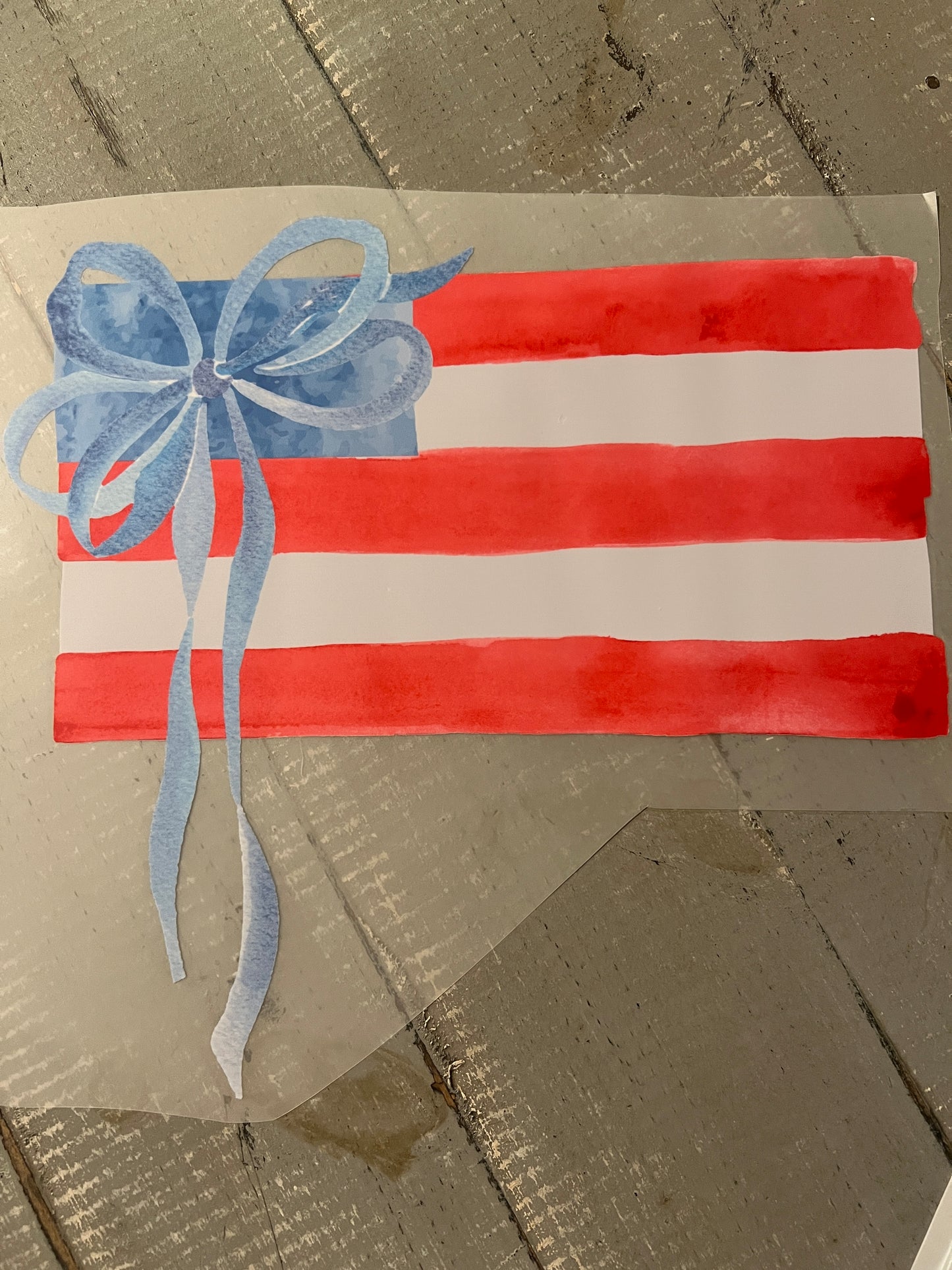 USA flag bow