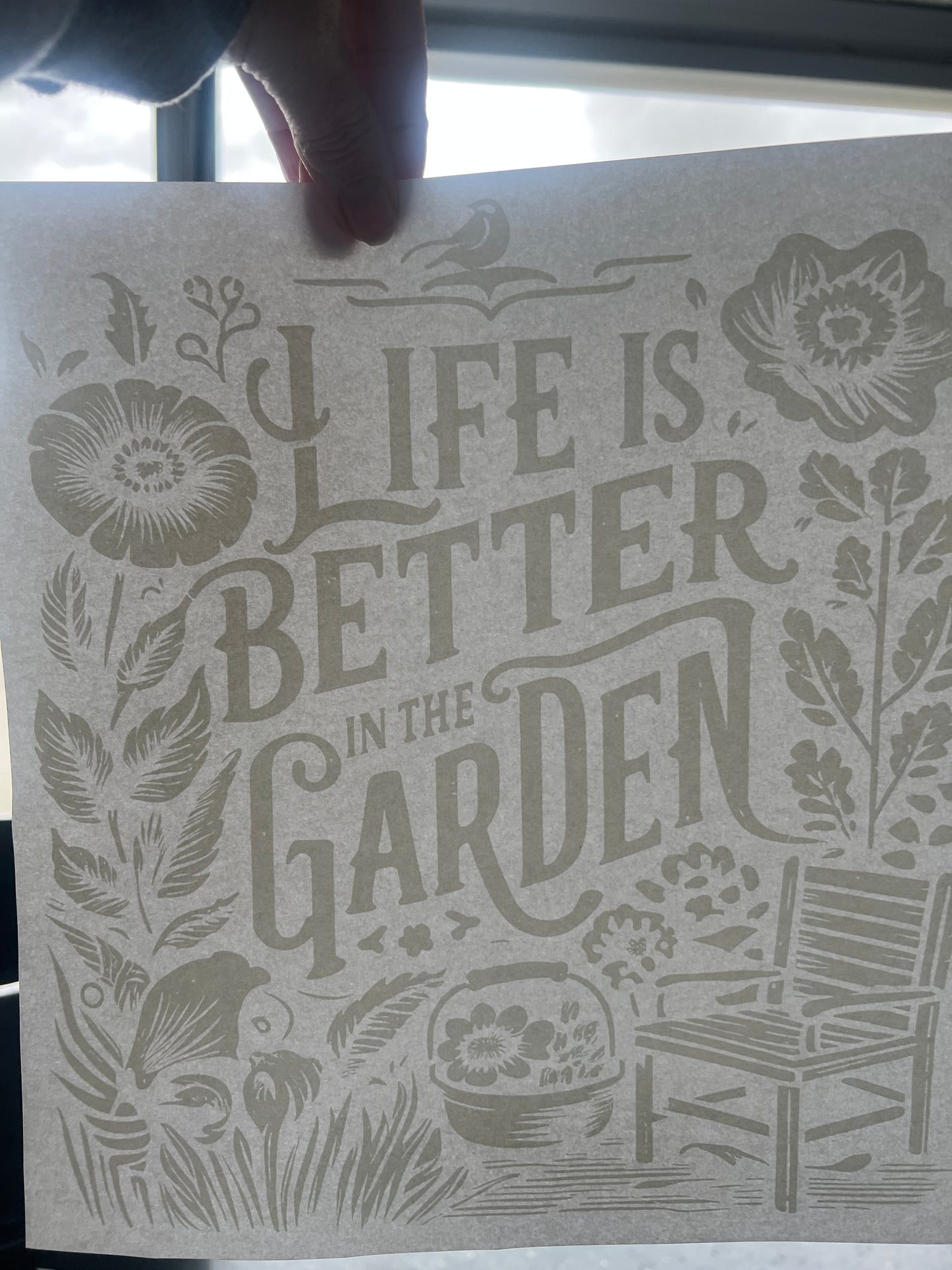 Life is better in the garden (white)