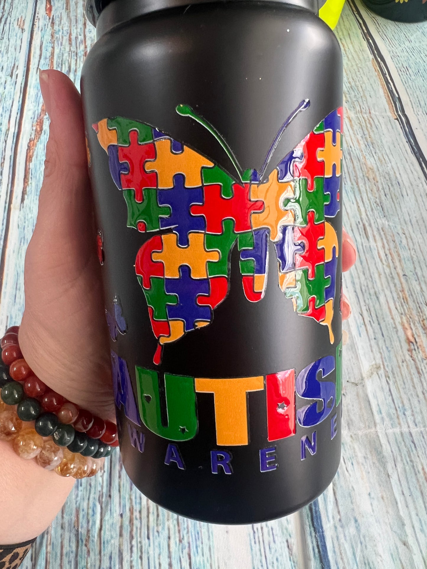 Autism awareness stainless steel