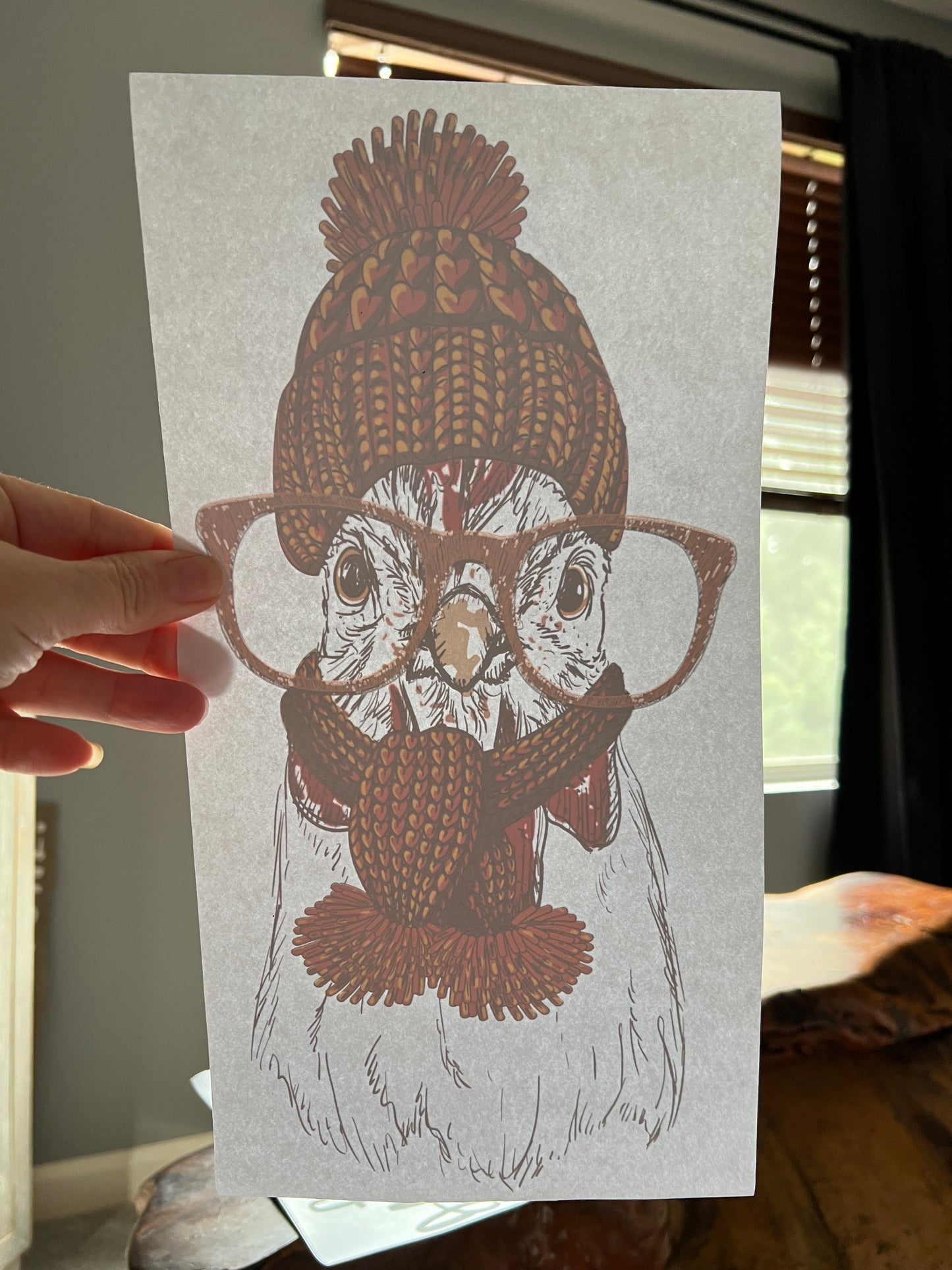 Chicken winter (black and orange)