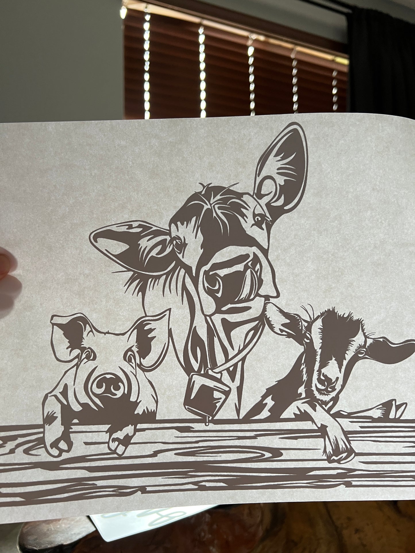 Pig cow goat (black)