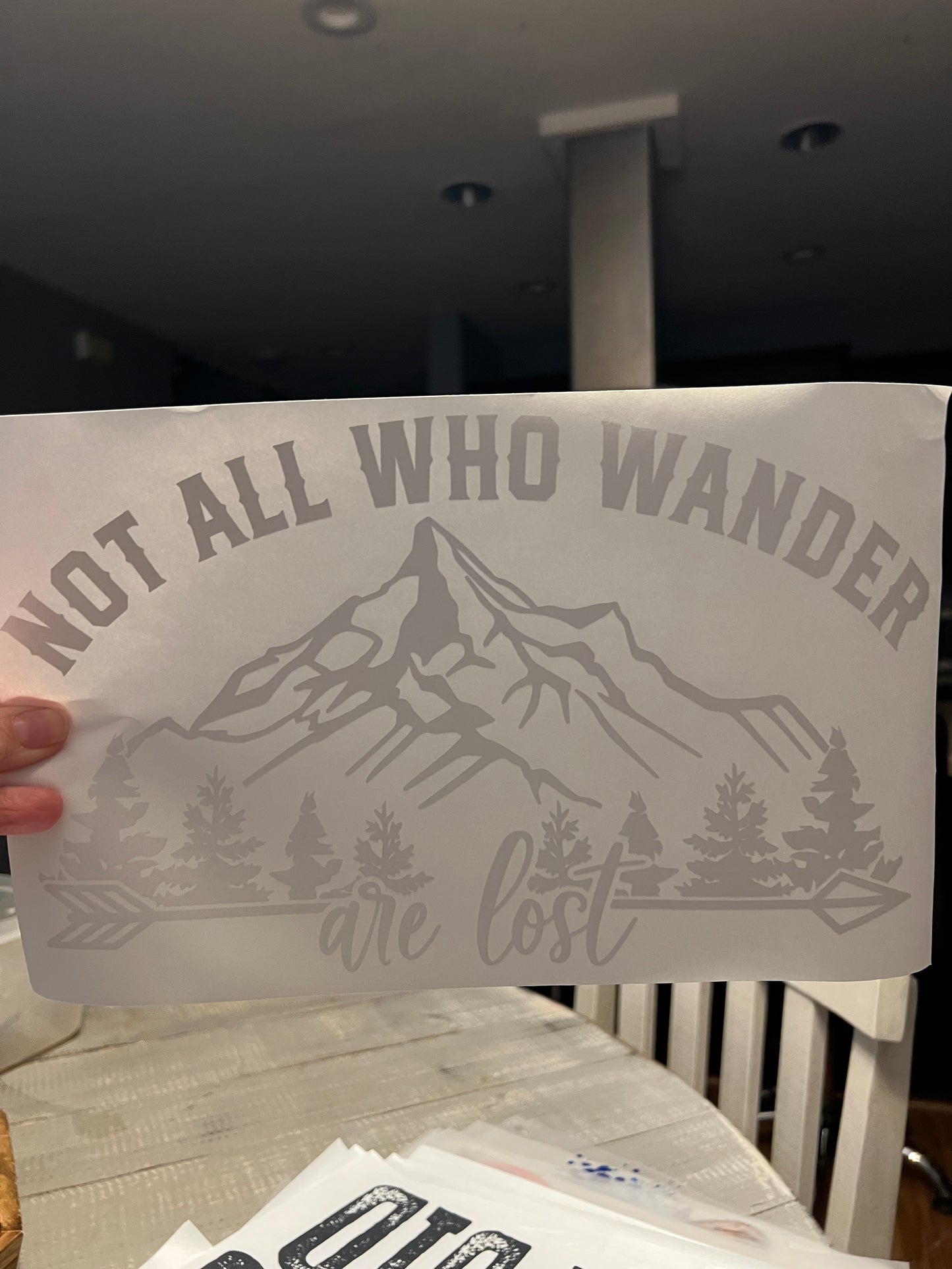 Not all who wander are lost (black)