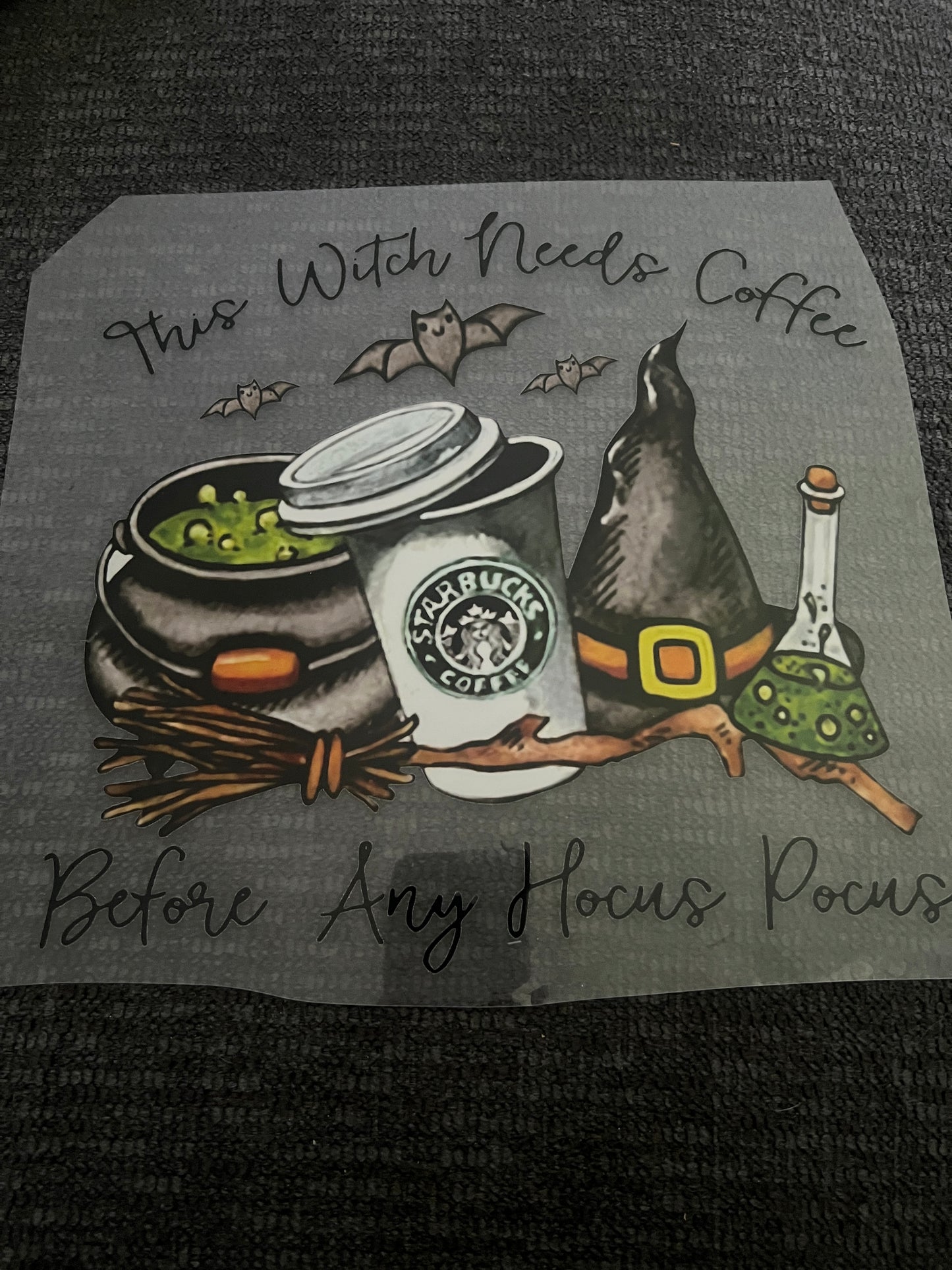 The witch needs coffee before any hocus pocus