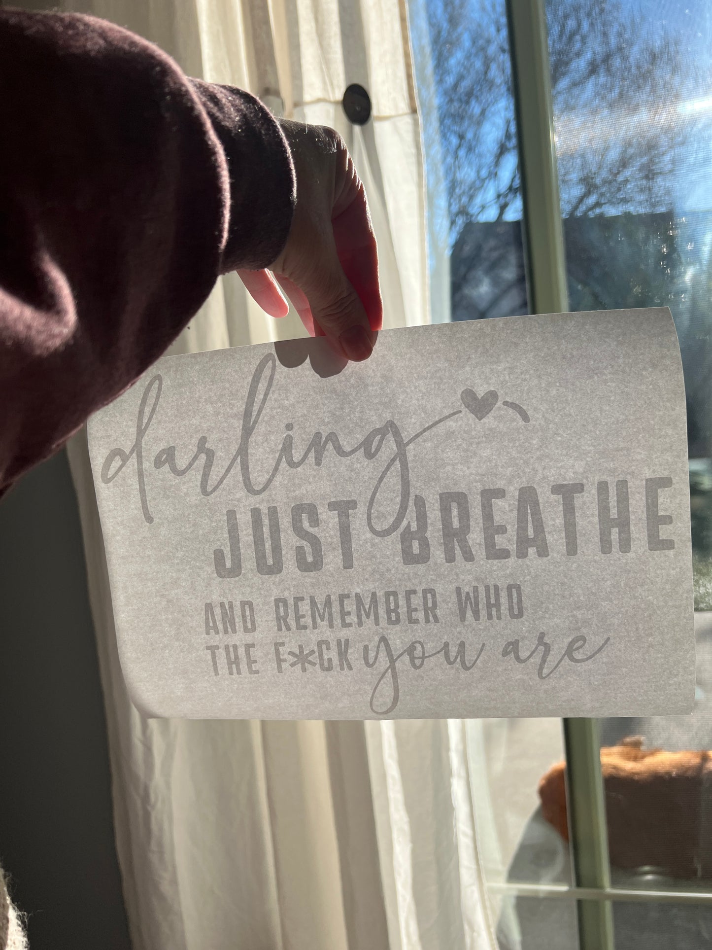 Darling just breathe (white)