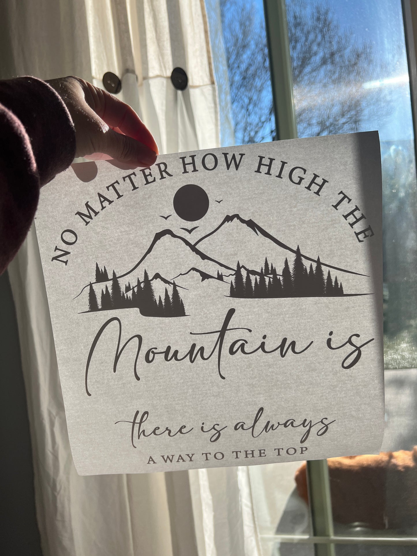 No matter how high the mountain (black)