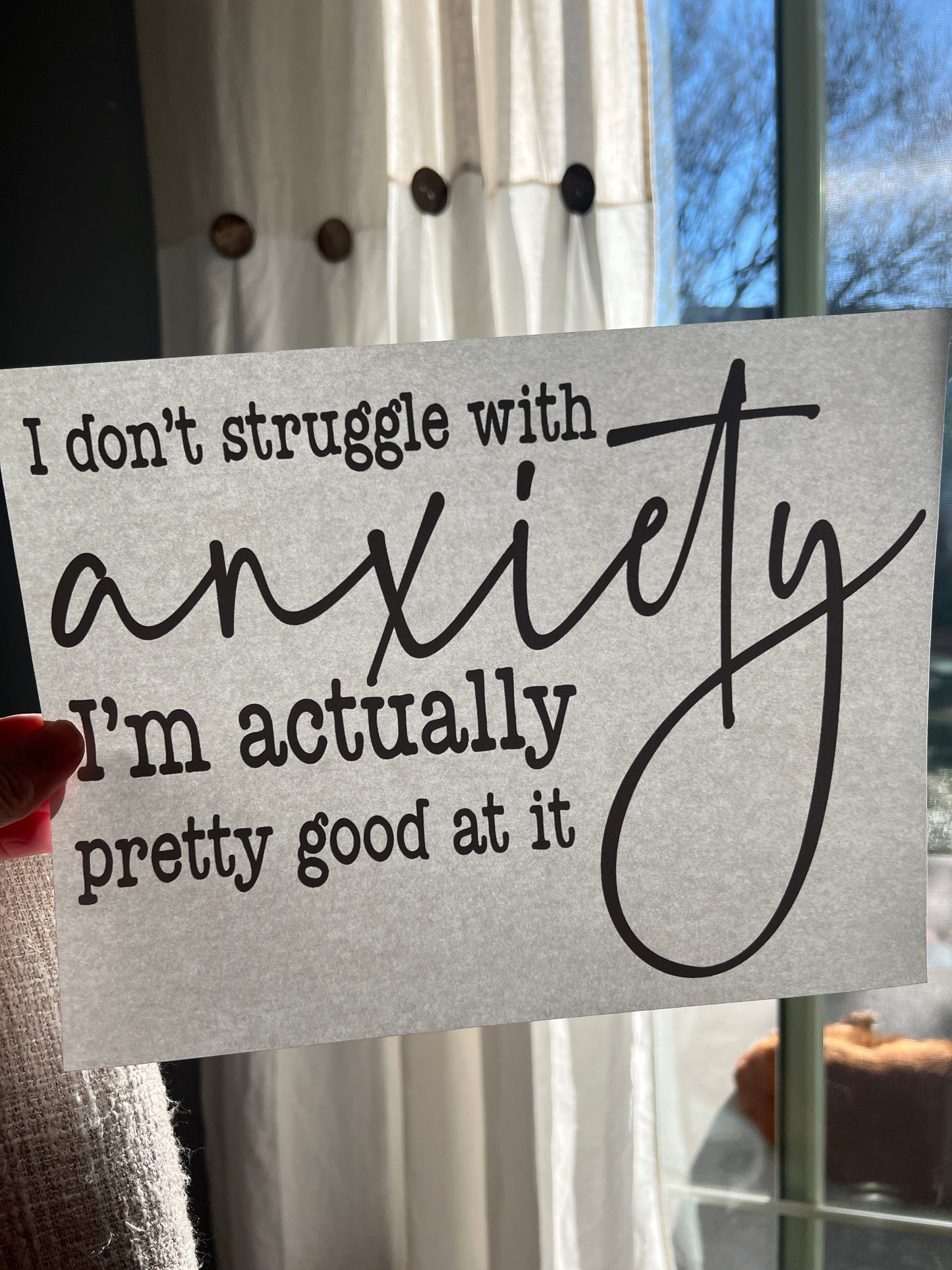 I don’t struggle with anxiety I’m good at it (black)