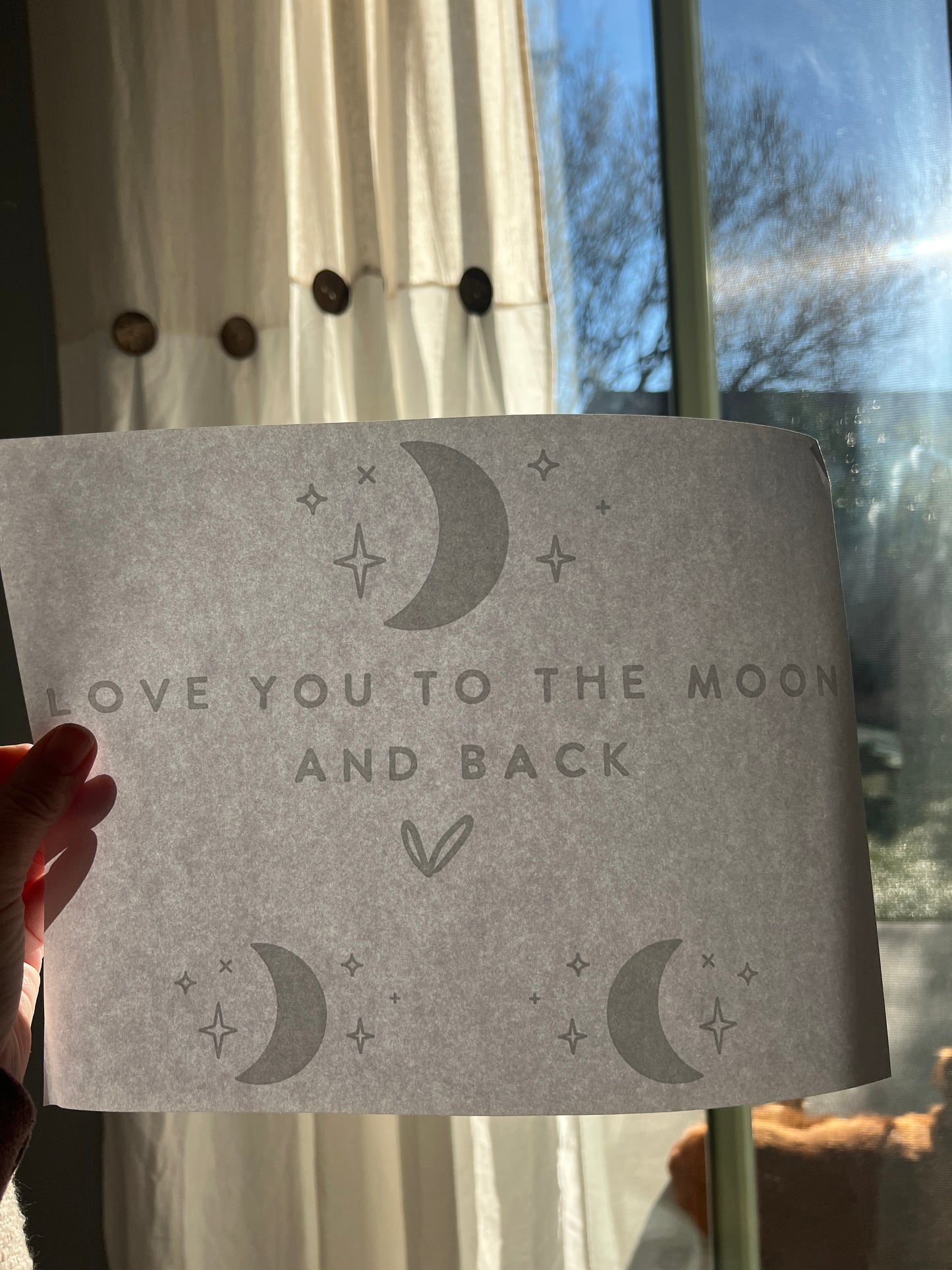 I love you to the moon and back (white )