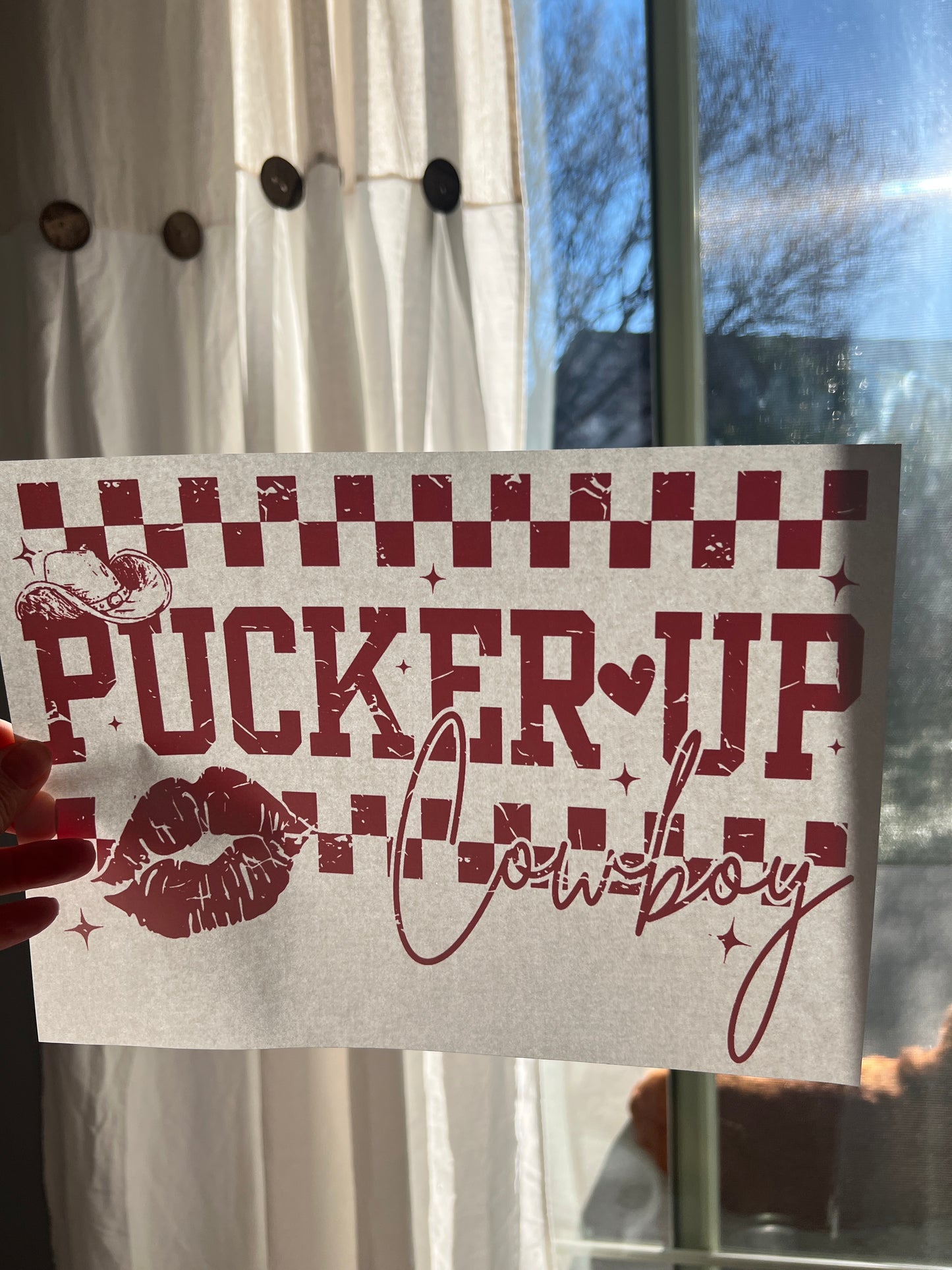 Pucker up cowboy (red)