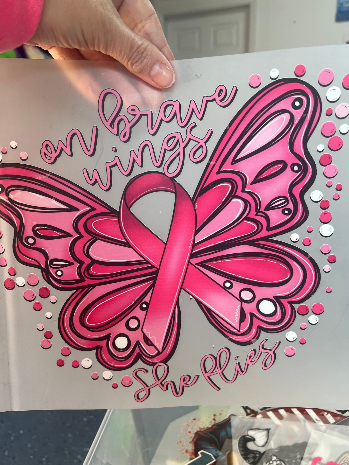 On brave wings she flies