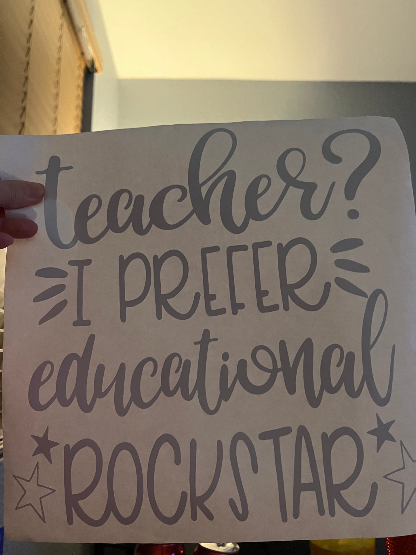 Teacher? I prefer educational rockstar (black)