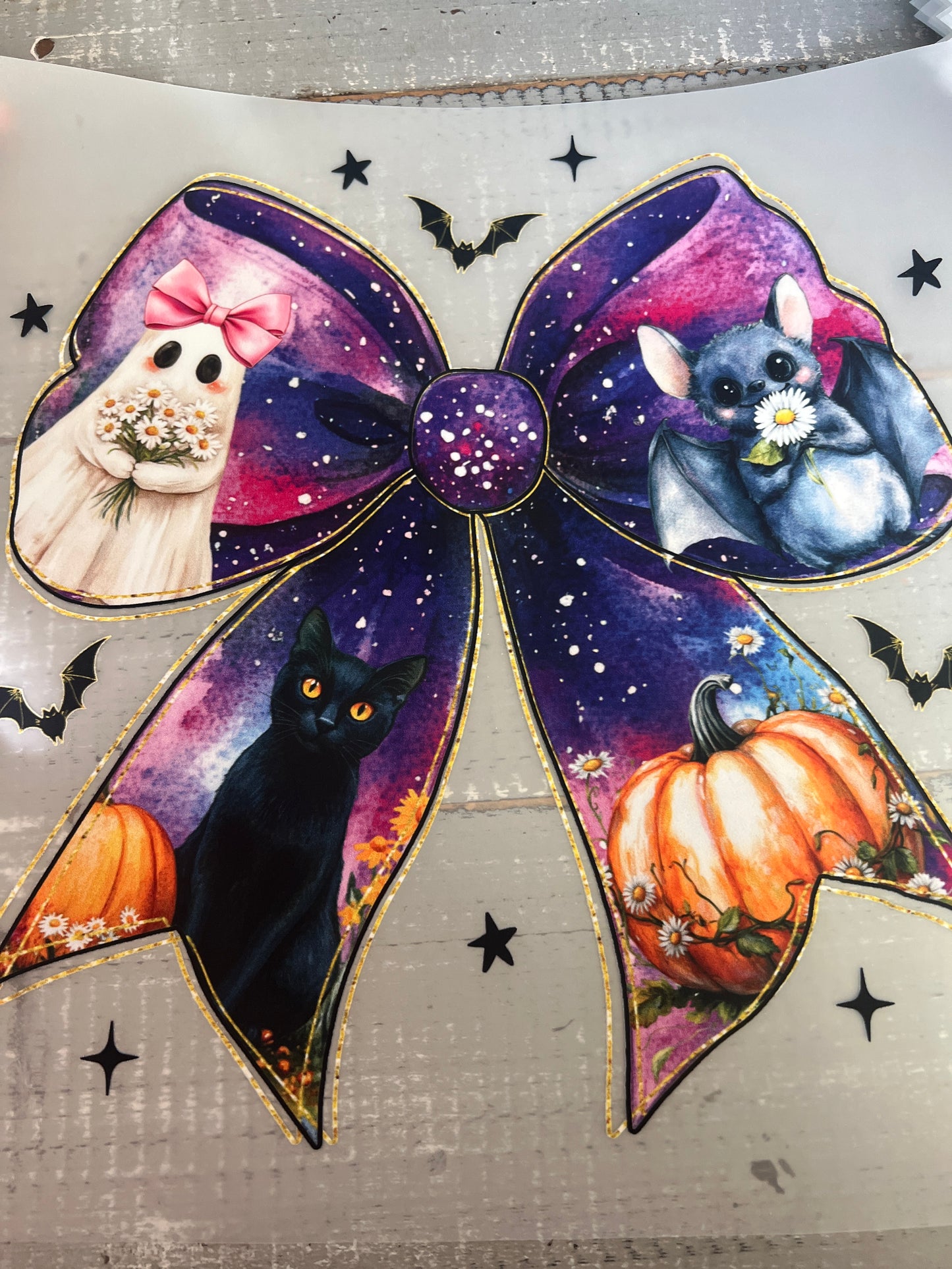 Purple Halloween bow