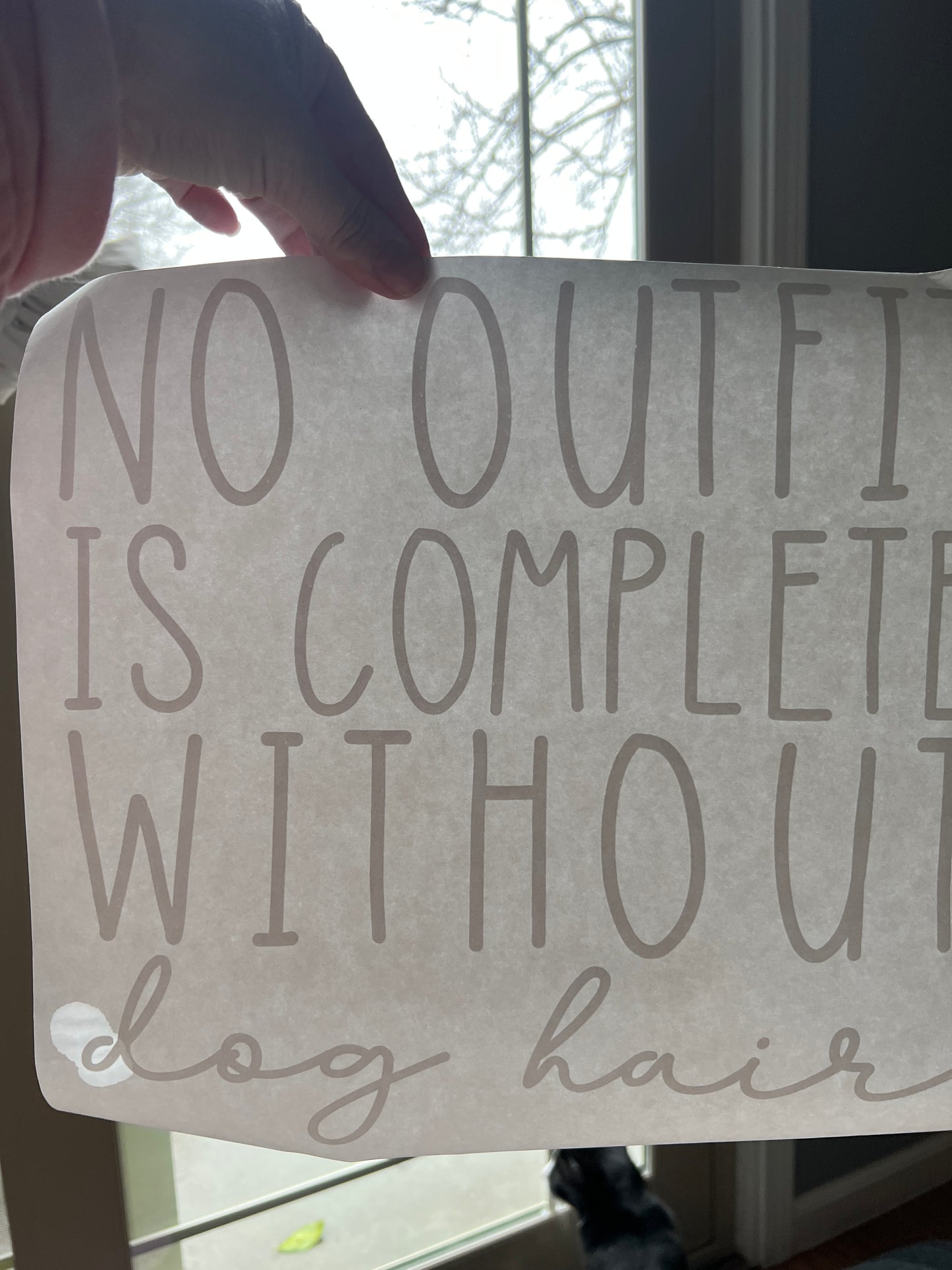 No outfit is complete without dog hair (white)