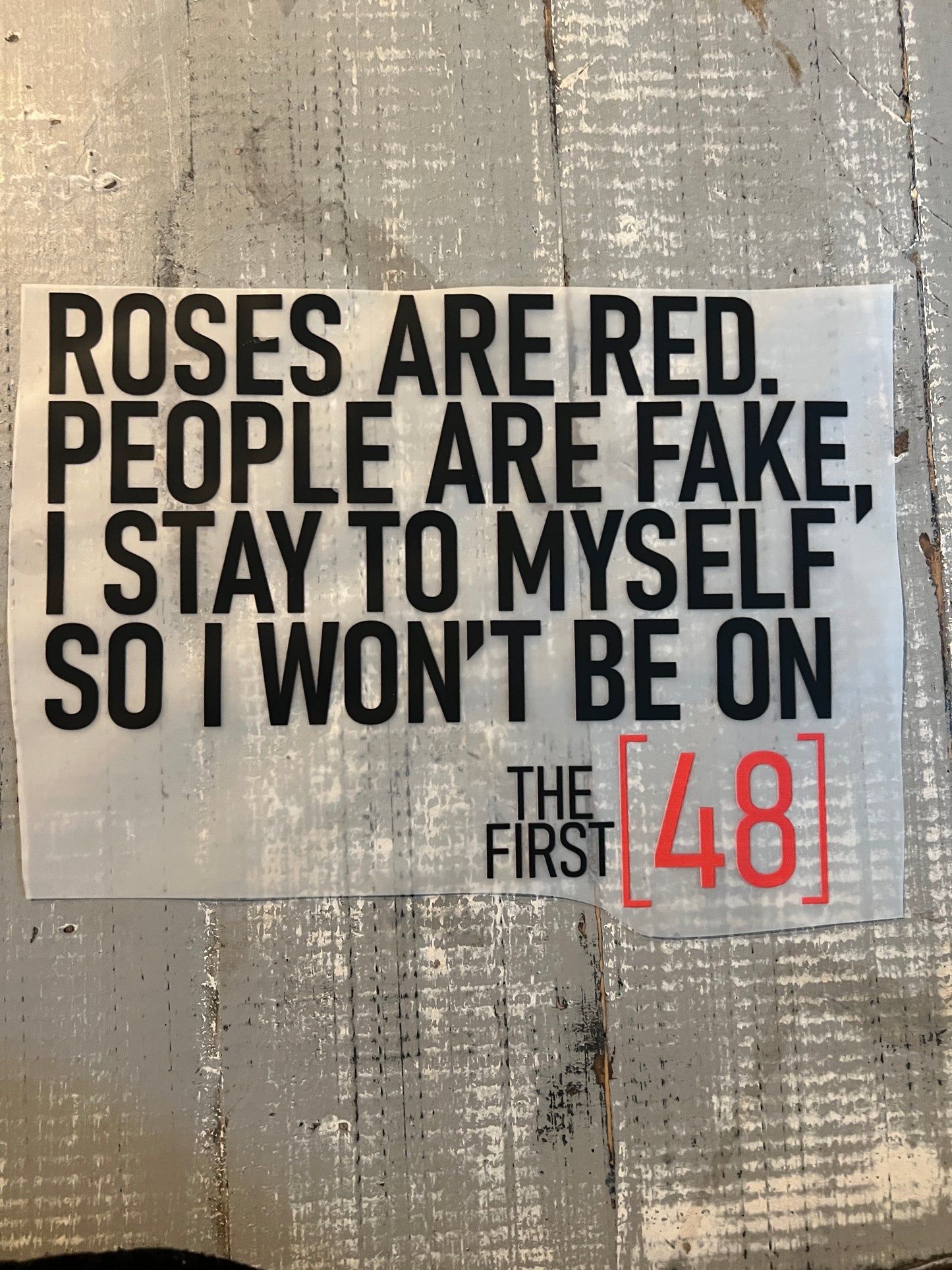Rose are red. People are fake