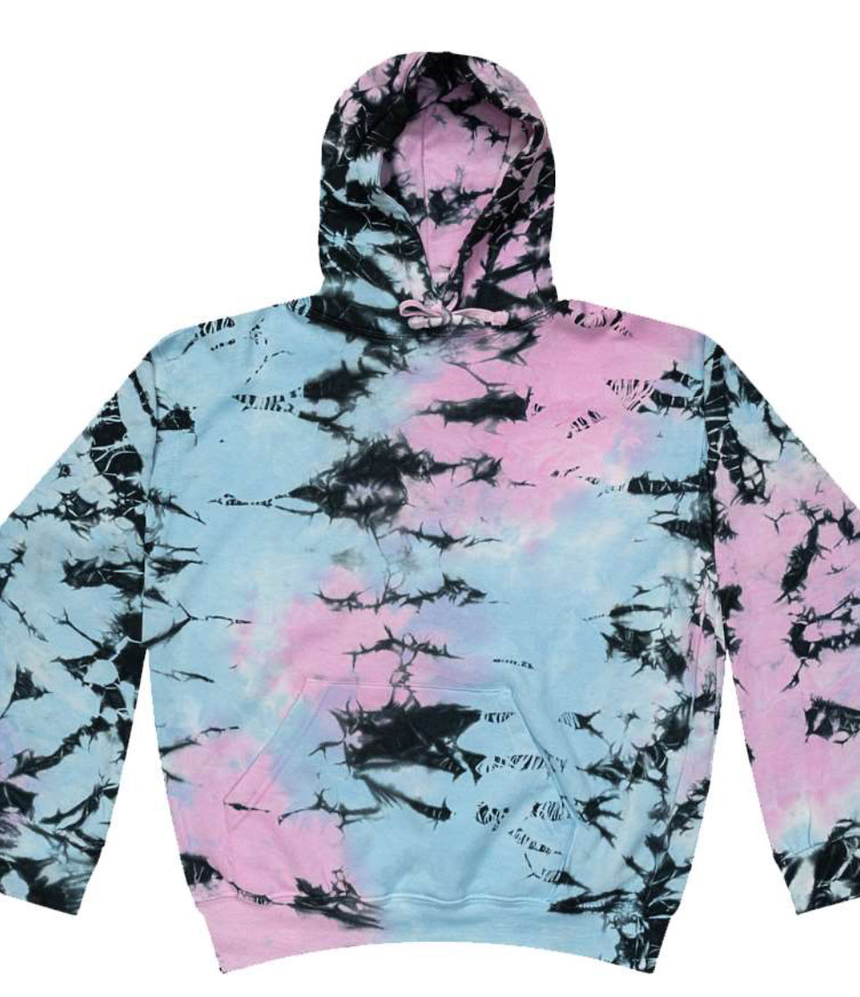 Tie dye hoodies/ put color in notes