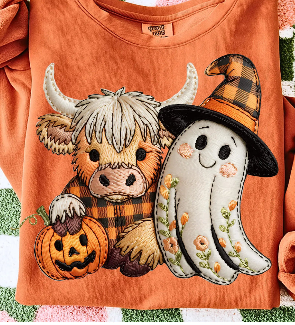 Ghost and cow patchwork