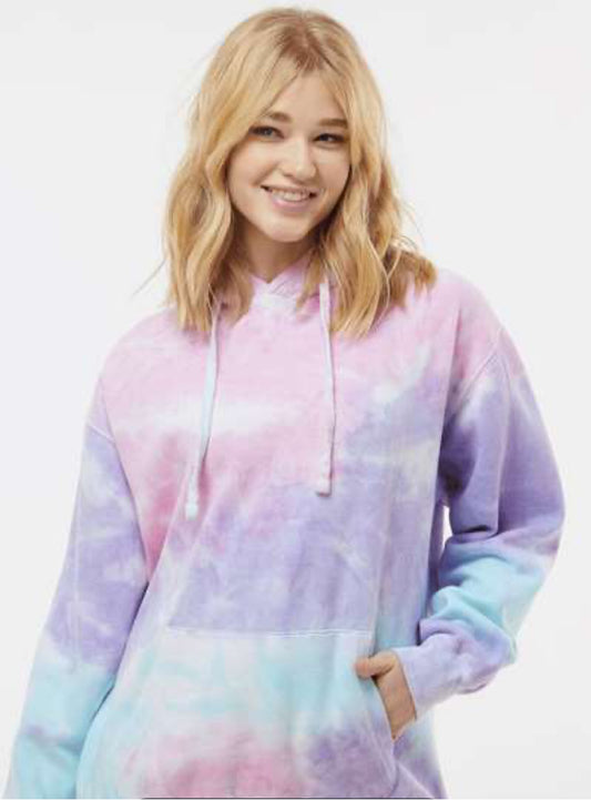 Tie dye hoodies/ put color in notes