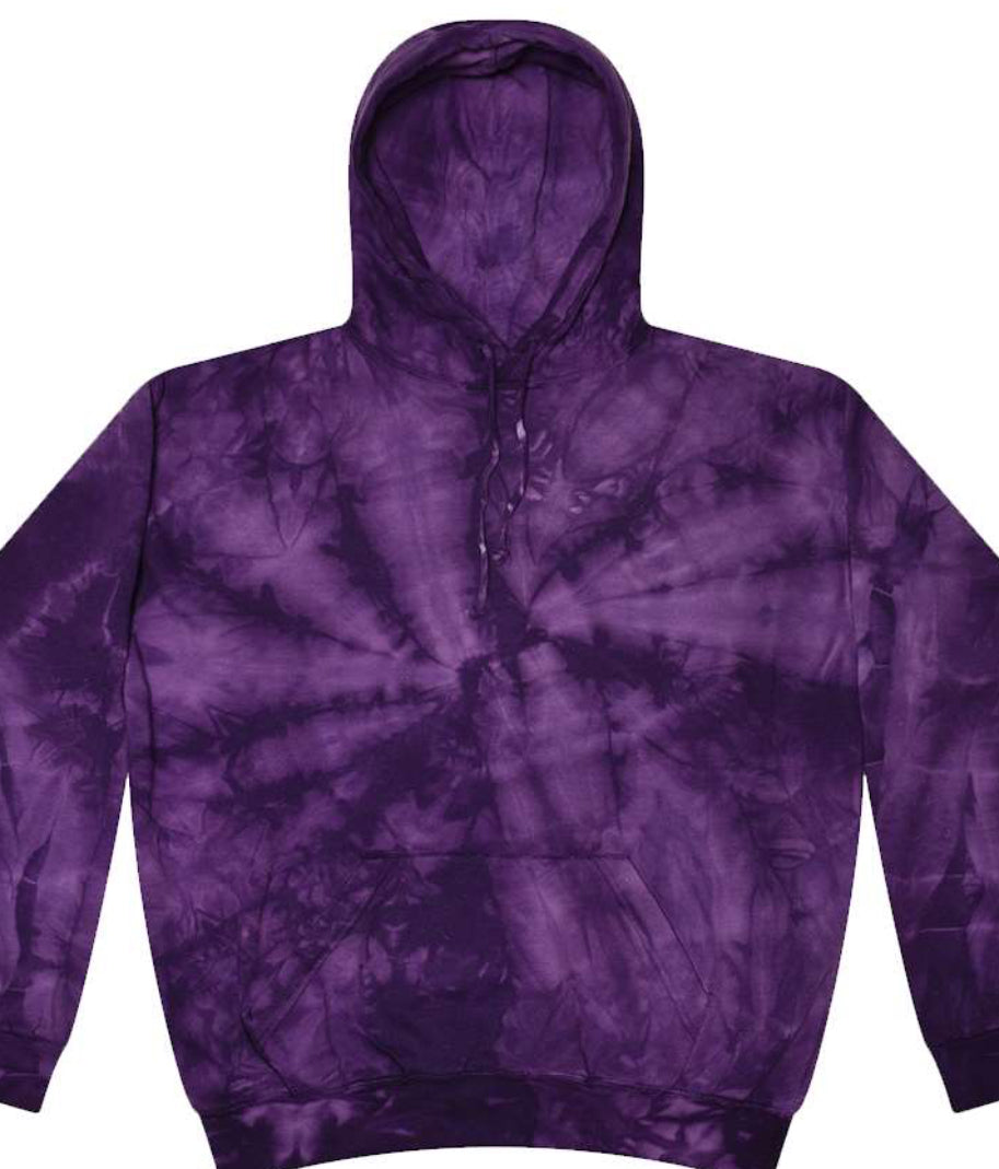 Tie dye hoodies/ put color in notes