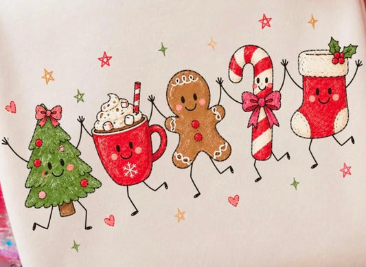 Christmas stick figures