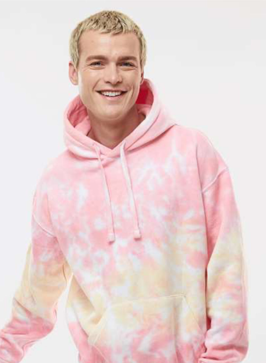 Tie dye hoodies/ put color in notes