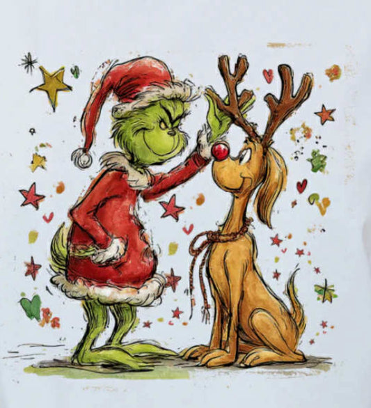 Green man and dog