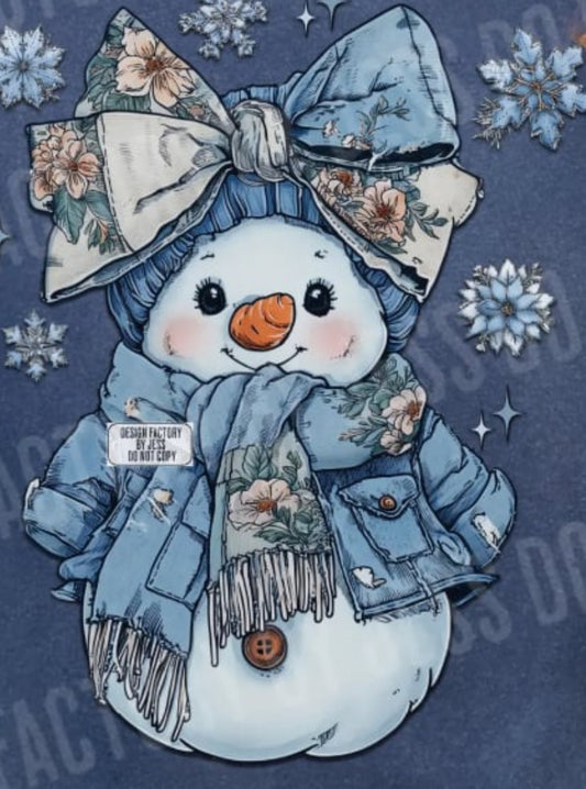 Blue snowman