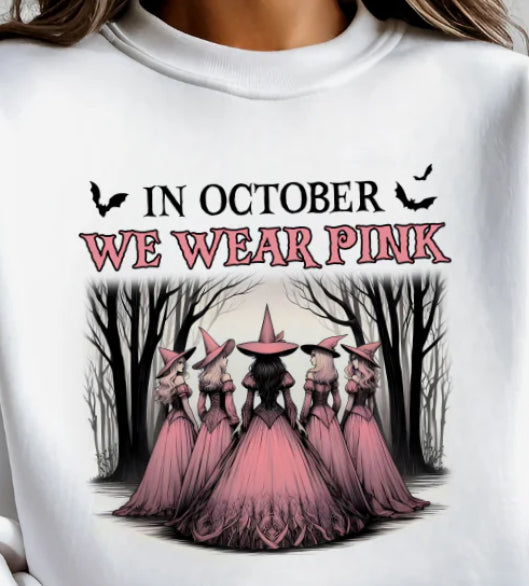 In October we wear pink witches