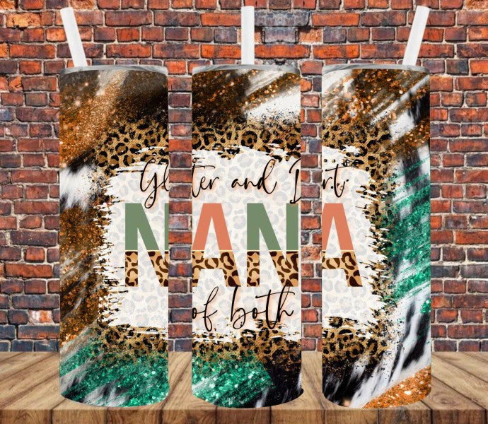 Glitter and dirt. Nana of both