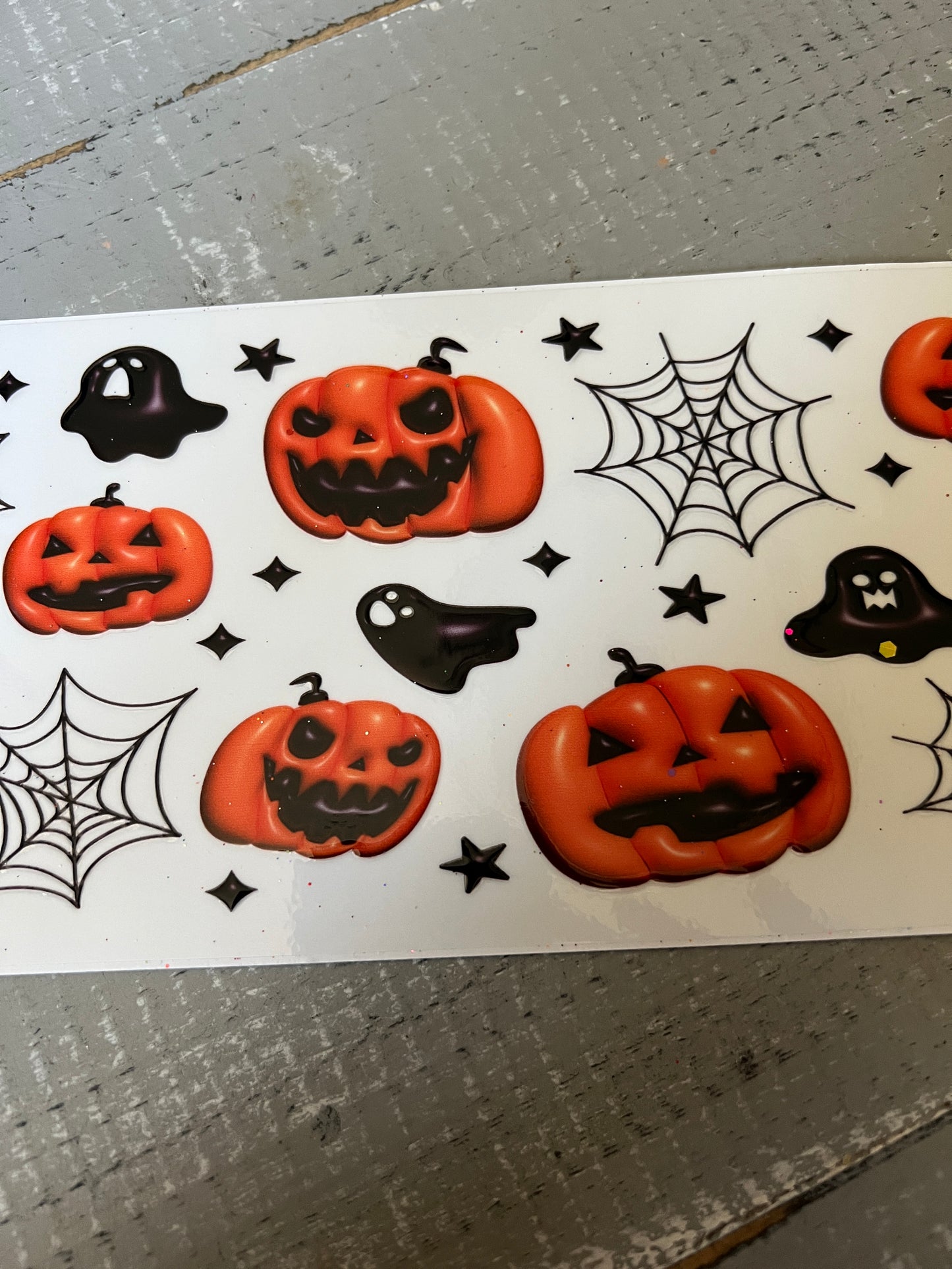 Pumpkin and spider webs