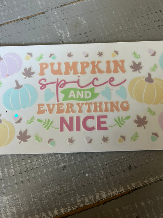 Pumpkin spice and everything nice