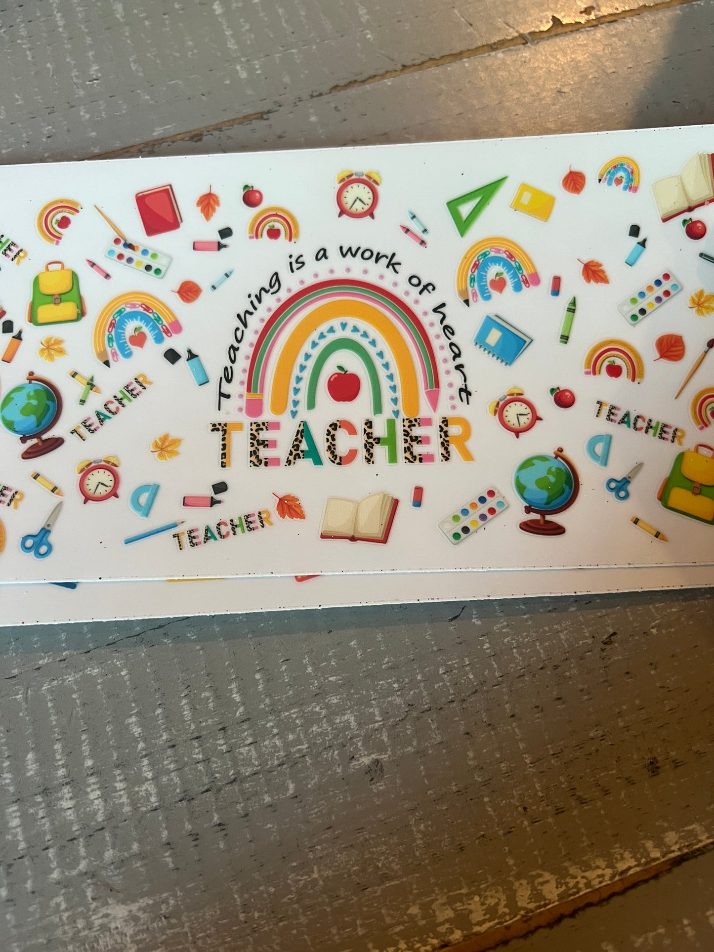 Rainbow. Teacher.
