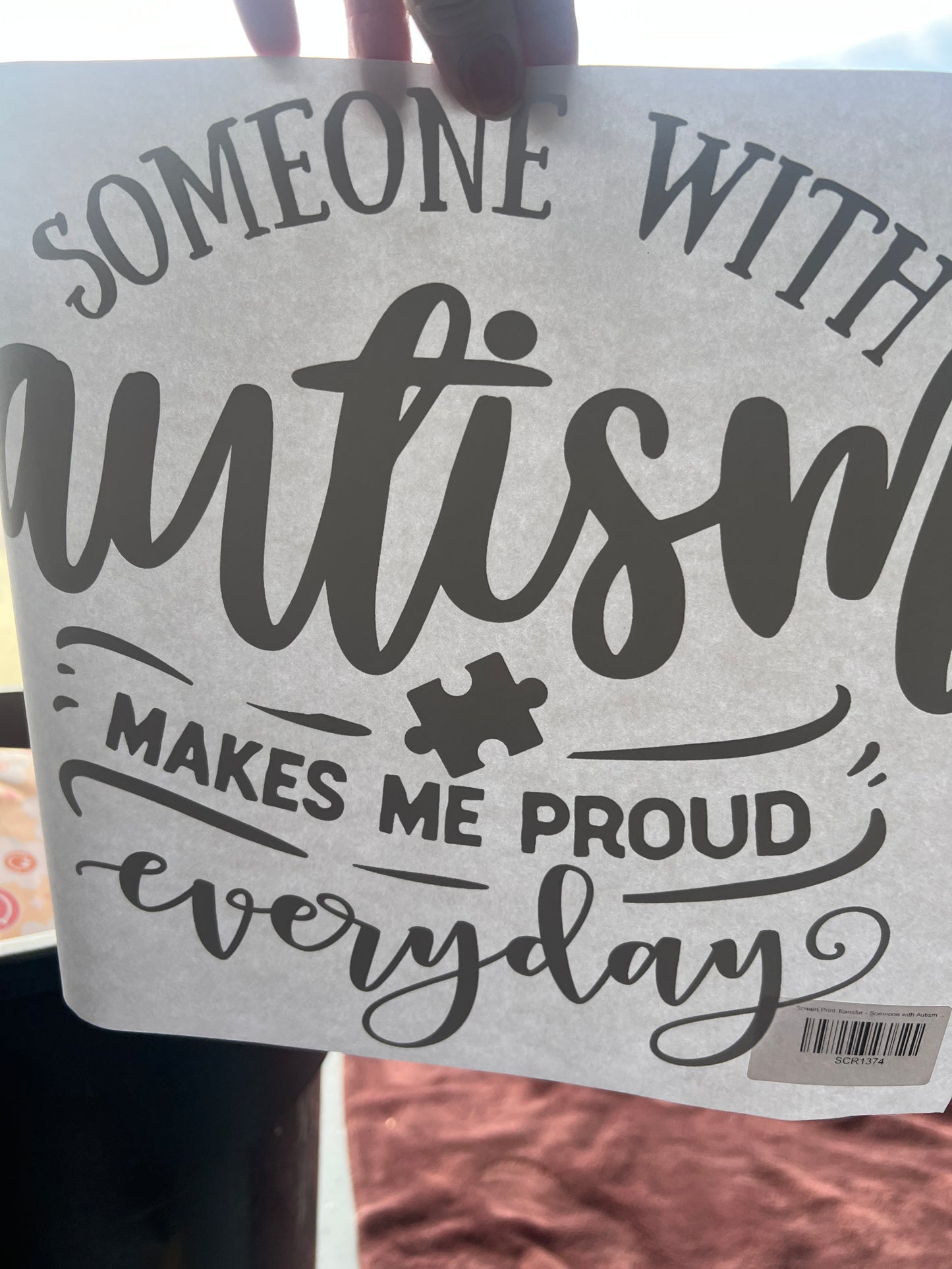 Someone with autism makes me proud (black)