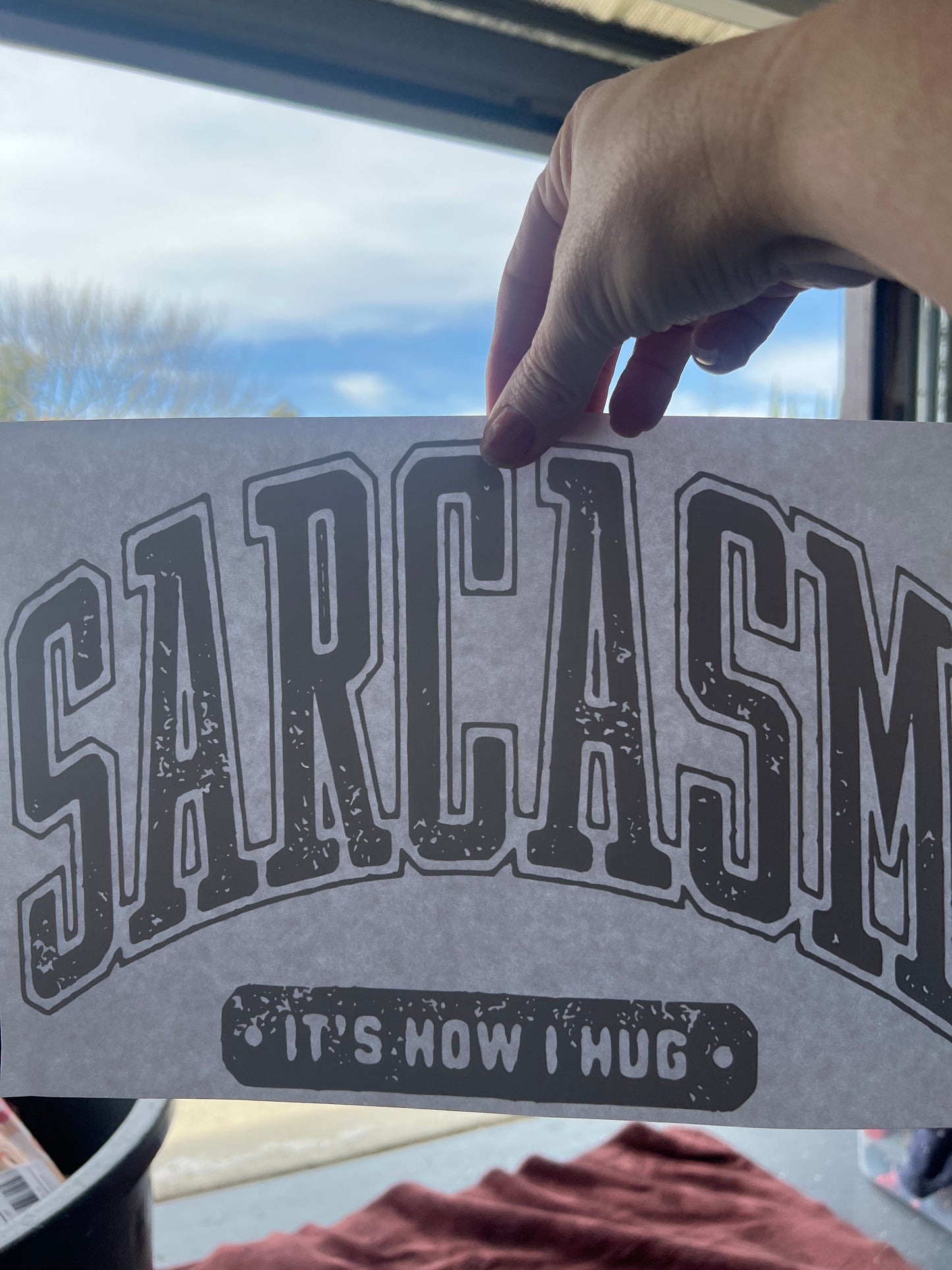 Sarcasm it’s how i hug (black)