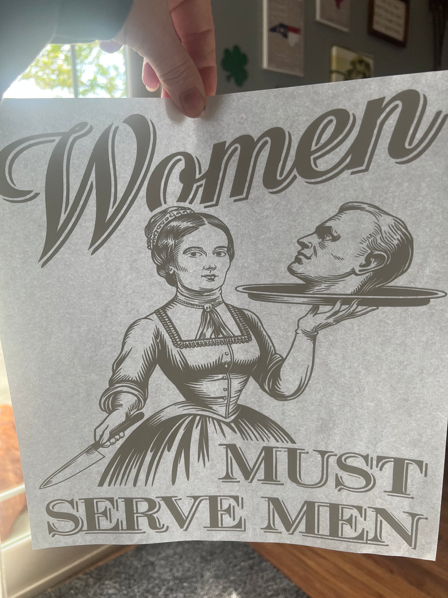 Women must serve men (black)