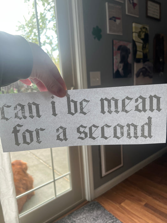 Can i be mean for a second (white)