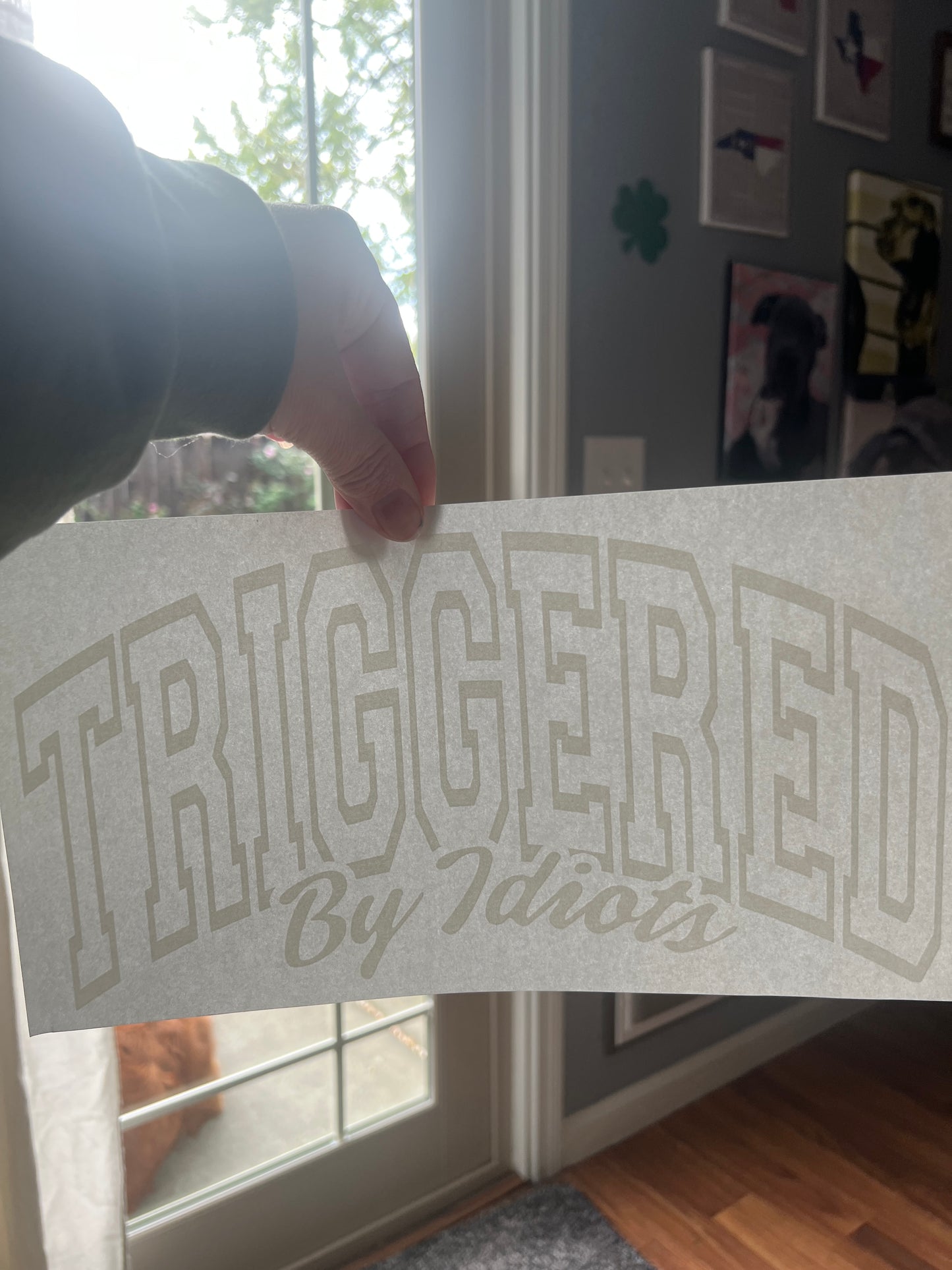 Triggered by idiots (white)