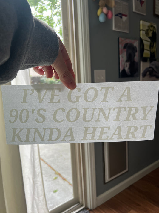 I’ve got 90s country kinda heart (white)