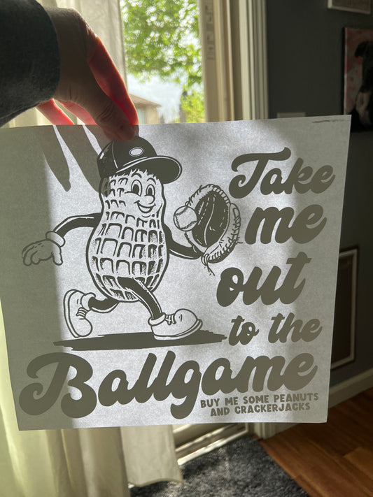 Take me out to the ballgame (black)